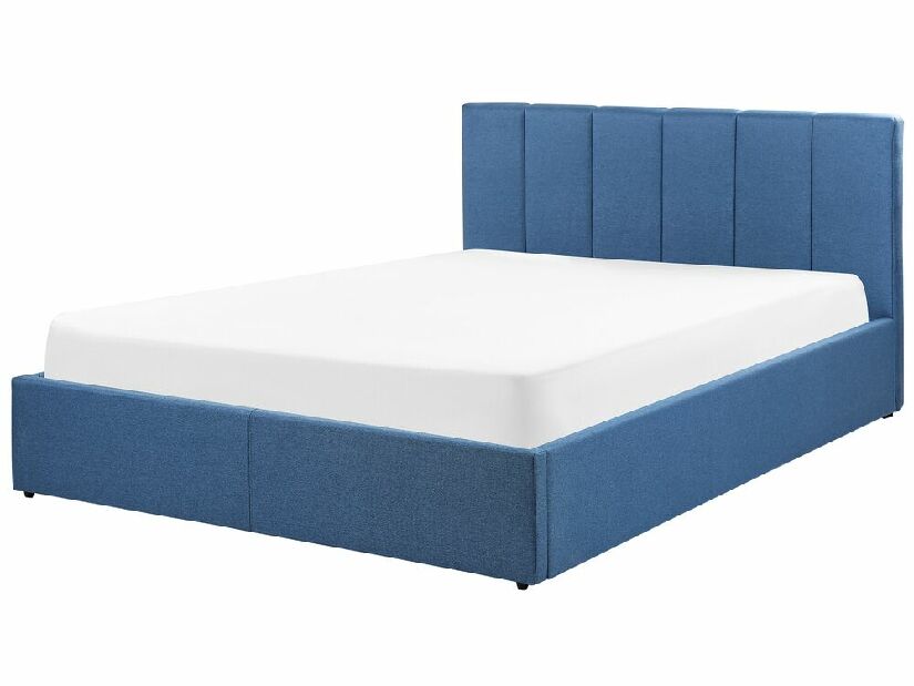 Manželská posteľ 140 cm Dabria (modrá) (s roštom) (s úl. priestorom)