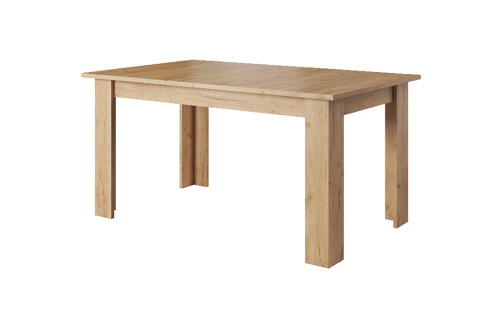 Jedálenský stôl Xenos (pre 6 až 8 osôb) (dub zlatý + biela)