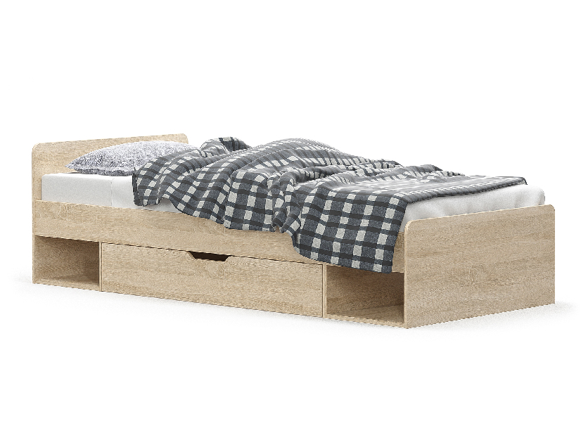 Jednolôžková posteľ 90 cm Terrell (dub sonoma) (bez roštu a matraca)