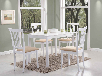 Jedálenský stôl Franklyn (biela + biela) (pre 4 osoby) *bazár