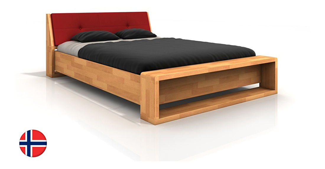 Manželská posteľ 200 cm Naturlig Ervik (buk) (s roštom)
