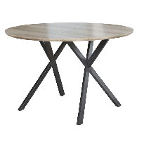 Jedálenský stôl Papago (pre 4-6 osôb) (dub sivý + čierna)