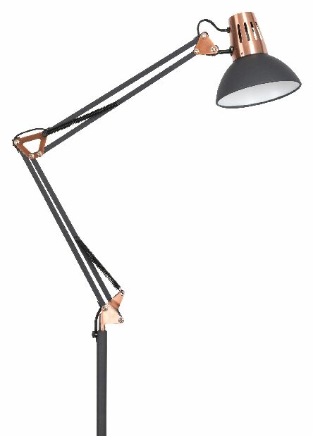 Stojanová lampa Gareth 4523 (matná čierna + medená)