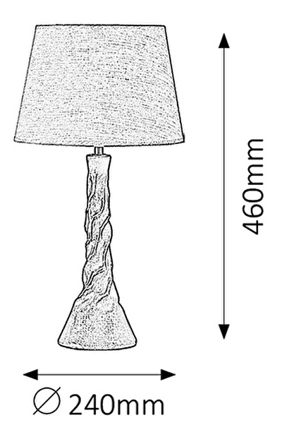 Stolová lampa Hattie 4376 (antická bronzová + krémová)