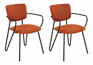 Set 2 ks jedálenských stoličiek Emmanuelle (oranžová)