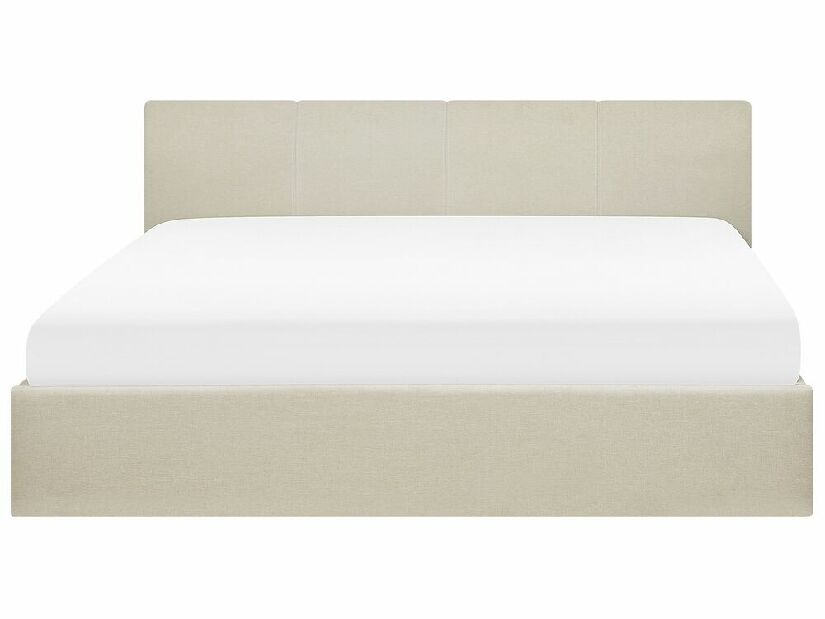 Manželská posteľ 180 cm ORBIT (s roštom a úl. priestorom) (béžová)