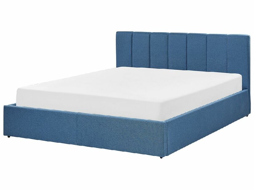 Manželská posteľ 160 cm Dabria (modrá) (s roštom) (s úl. priestorom)