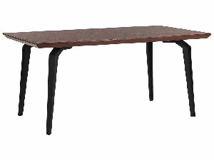 Jedálenský stôl AMASA (tmavé drevo + čierna) (pre 6 osôb)