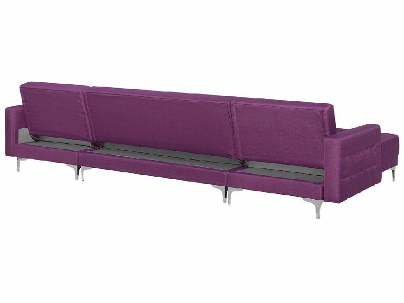 Rohová sedačka v tvare U Aberlady (purpurová) (s taburetom)