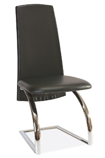 Jedálenská stolička H-59 chrom čierna
