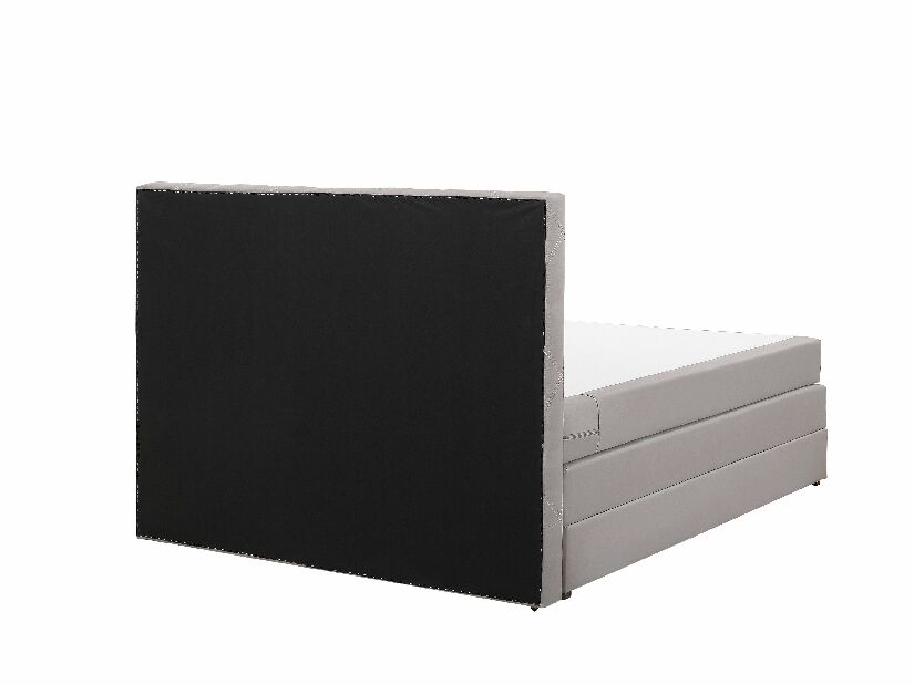 Kontinentálna posteľ 160 cm MILADY (sivá) (s matracom a úložným priestorom)
