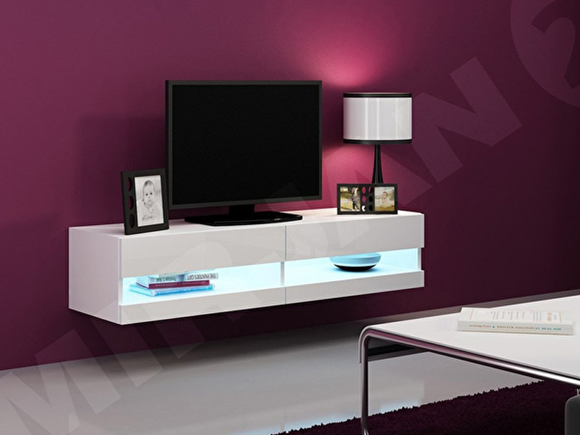TV stolík Zigo New 140 (biela) (s LED osvetlením) *výpredaj