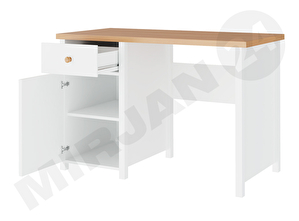 Písací stôl Keira Mirjan KS (biela + dub nash)