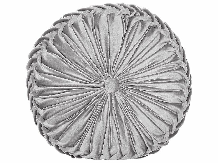 Sada 2 ozdobných vankúšov ⌀ 40 cm Udy (sivá)