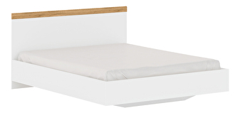 Manželská posteľ 160 cm Vilgi (biela + dub wotan)