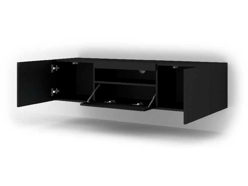 TV stolík/skrinka Aurinko 150 (matná čierna)