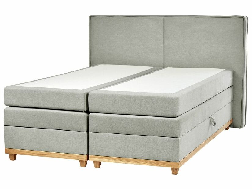 Manželská posteľ 180 cm Despina (sivá) (s roštom a matracom) (s úl. priestorom)