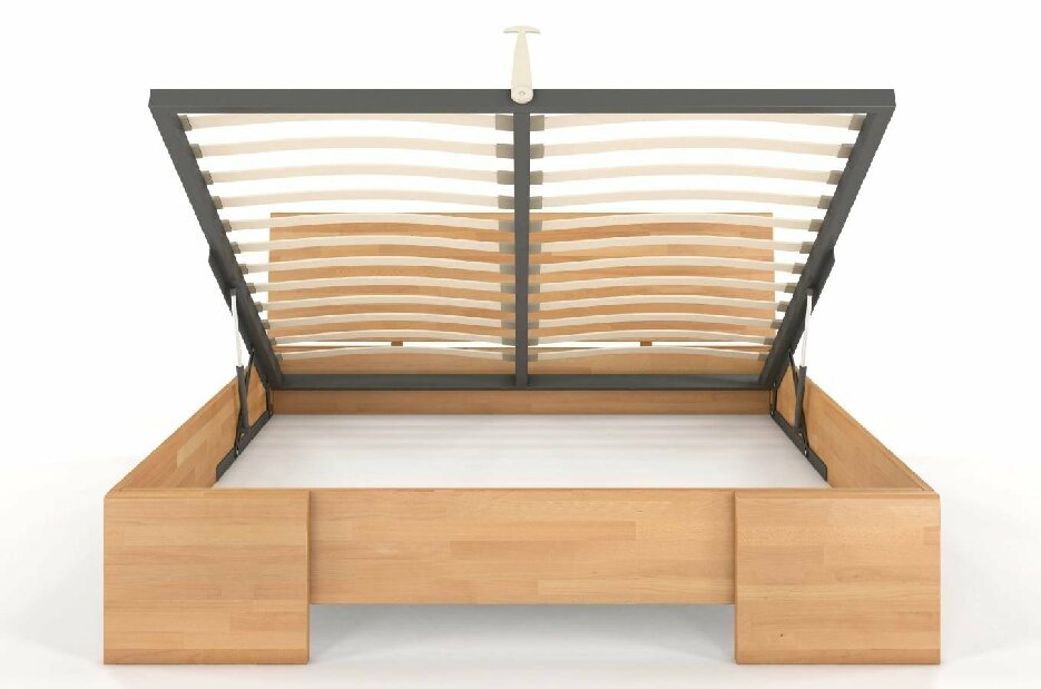 Manželská posteľ 180 cm Naturlig Blomst High BC (buk) (s roštom)
