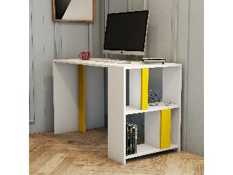 PC stolík Limba (biela + žltá)