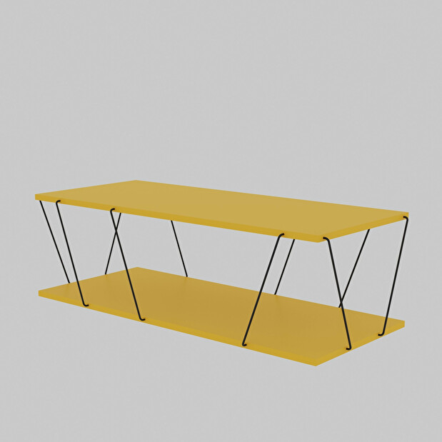 Konferenčný stolík Liana (žltá + čierna)