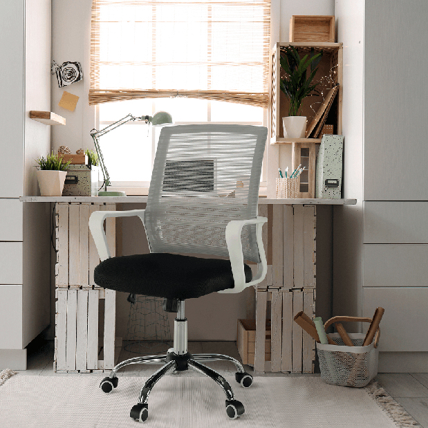 Kancelárska stolička Aphin (sivá + čierna)