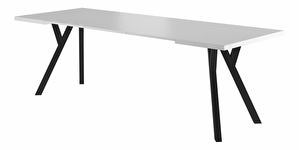 Rozkladací jedálenský stôl 90-240 cm Marion (biela + čierna) (pre 8 a viac osôb)