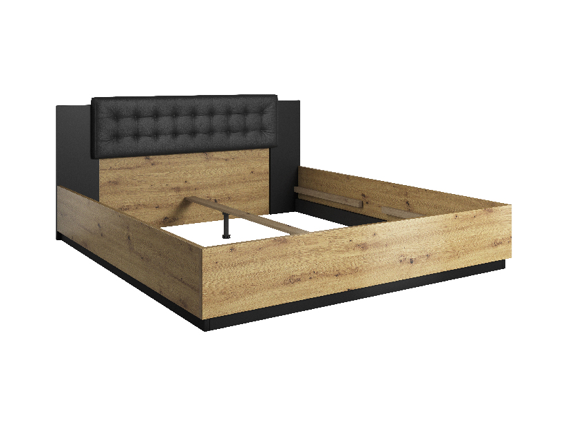 Manželská posteľ 160 cm Signat Typ 31 (čierna + dub artisan) *výpredaj