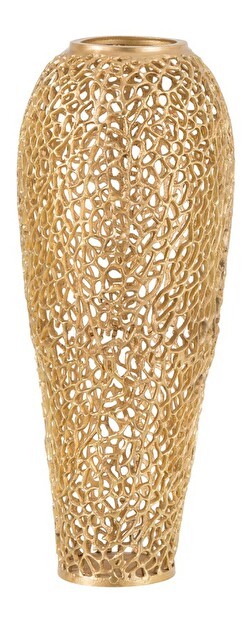 Dekoračná váza Jolipa Goldy Blue (33x33x82cm) (Zlatá)