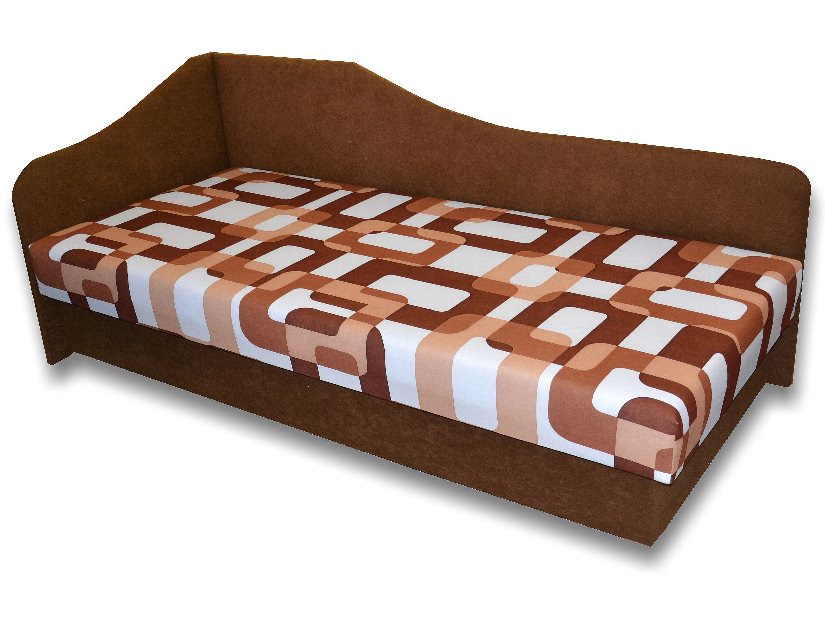 Jednolôžková posteľ (váľanda) 80 cm Lux 87 (Hnedá 13 + Gusto 11) (L) *výpredaj