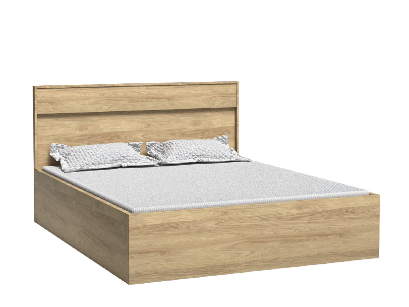 Manželská posteľ 140 cm Milley 09 (s roštom) (hikora)