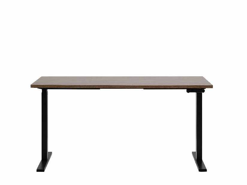 Písací stôl UPPER II (180 x 80 cm) (MDF) (tmavé drevo) (manuálne nastaviteľný)