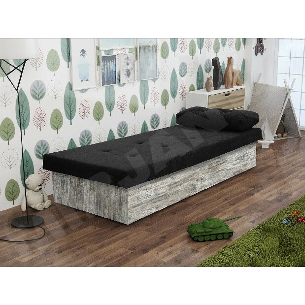 Jednolôžková posteľ 80 cm Nikroguta (zelená + jaseň) *výpredaj
