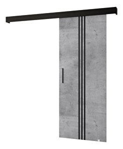 Posuvné dvere 90 cm Sharlene V (betón + čierna matná + čierna)