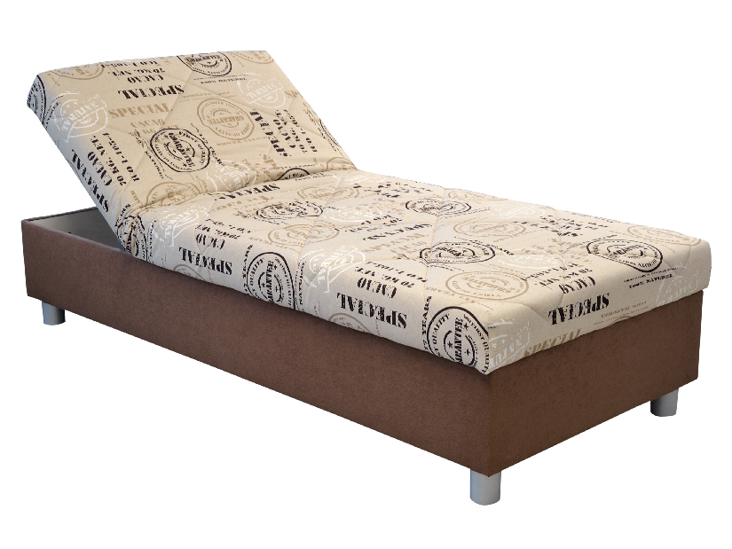 Jednolôžková posteľ (váľanda) 90 cm Blanár Inez (béžová + hnedá) (s roštom a matracom)