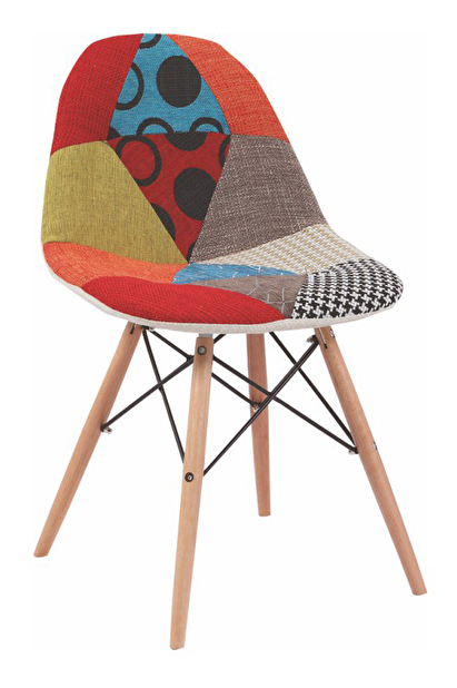 Jedálenská stolička Candie (vzor patchwork kosoštvorce)