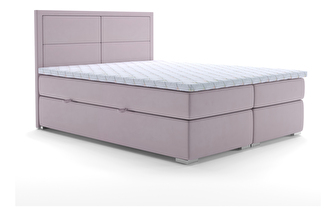 Manželská posteľ Boxspring 180 cm Menorra (ružová) (s úložným priestorom)