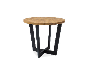 Jedálenský stôl Cathern (dub + čierny mat) (pre 4 osoby)