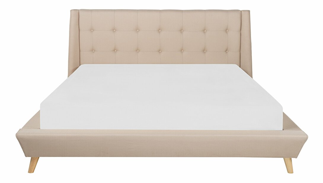 Manželská posteľ 180 cm TURIN (s roštom) (béžová)