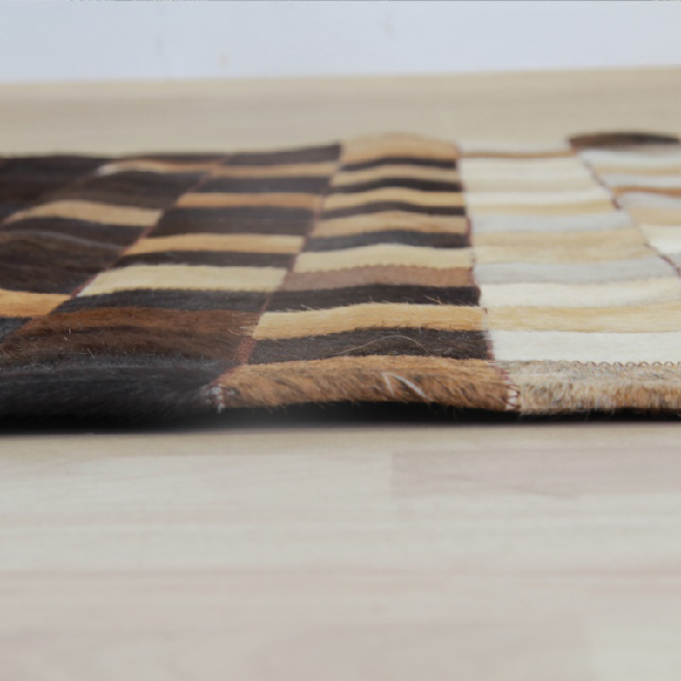 Kožený koberec 70x140 cm Kazuko TYP 07 (hovädzia koža + vzor patchwork)