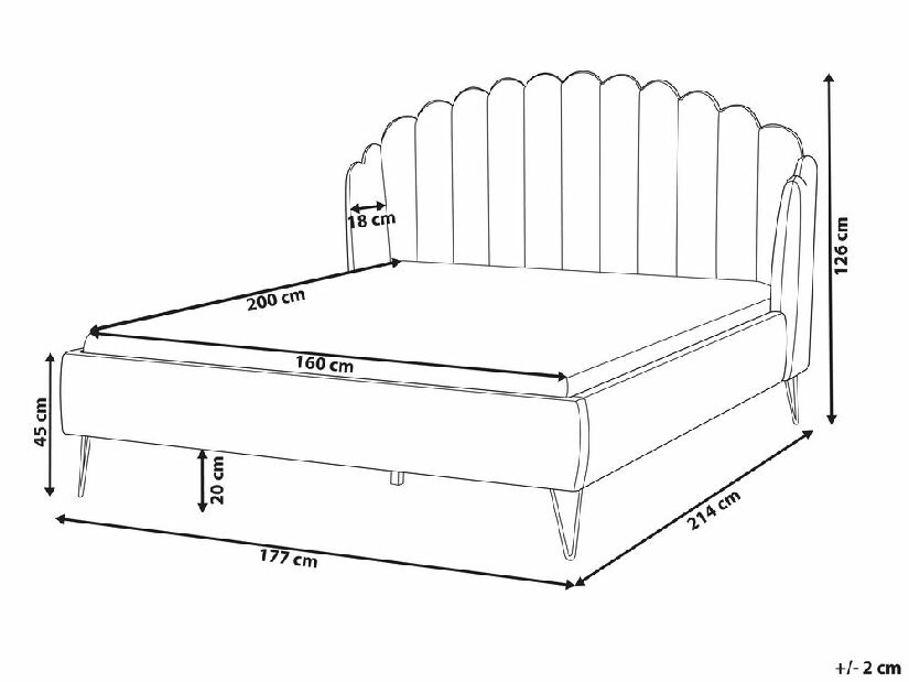 Manželská posteľ 160 cm Alise (ružová) (s roštom)