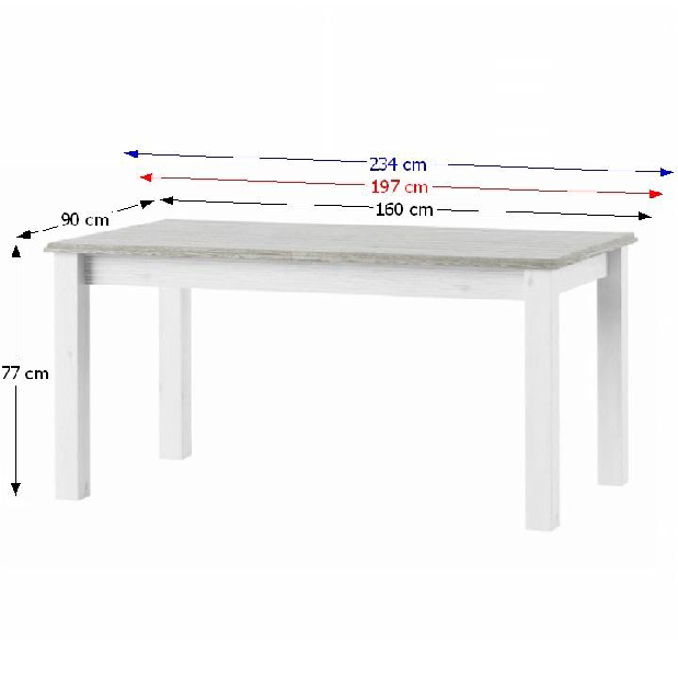 Jedálenský stôl Lunete LM 88 (pre 6 až 8 osôb)