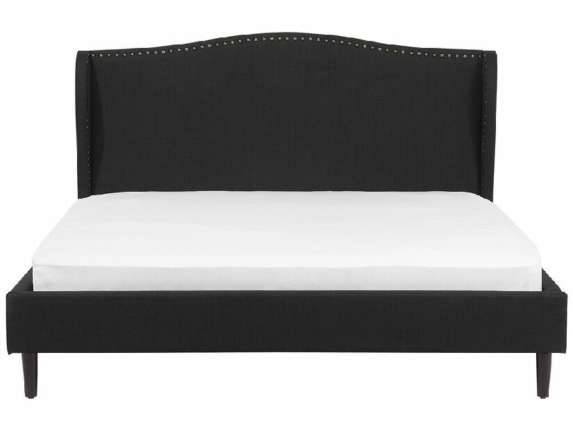 Manželská posteľ 180 cm COLLETTE (s roštom) (čierna)
