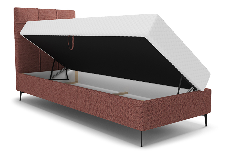 Jednolôžková posteľ 80 cm Infernus Bonell (terakota) (s roštom, bez úl. priestoru)