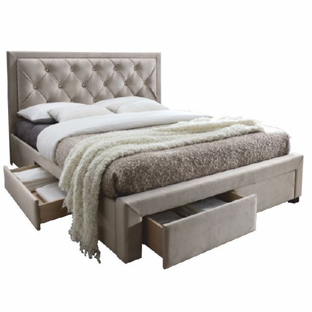 Manželská posteľ 180 cm Orford (s roštom) (sivohnedá) *bazár