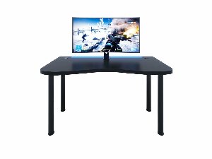 Herný pc stôl Gamer Y (čierna) (s RGB LED osvetlením)