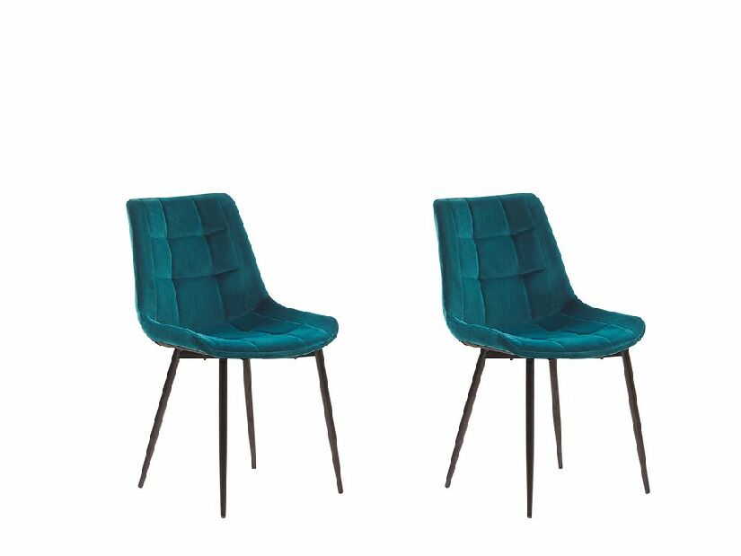Set 2 ks. jedálenských stoličiek MOROSE (polyester) (modrá)