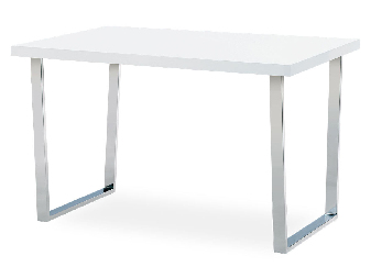 Jedálenský stôl Alwyn-2077-WT (biela + chróm)