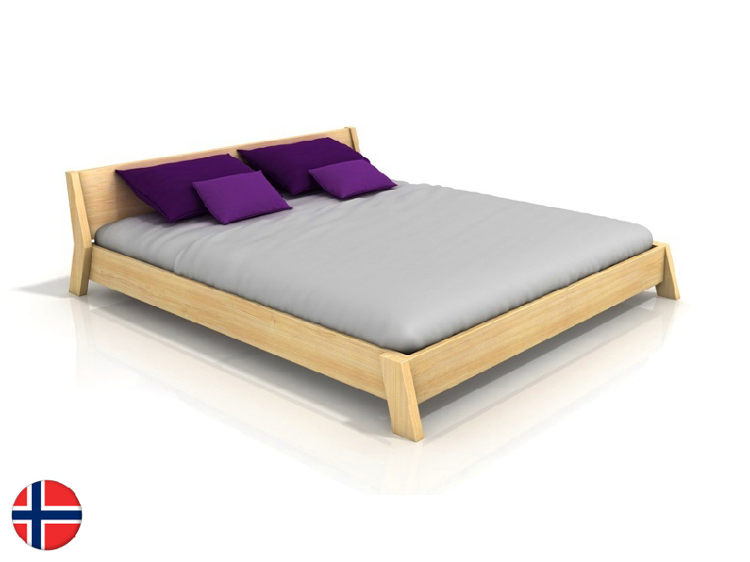 Manželská posteľ 180 cm Naturlig Skjolden (borovica) (s roštom)