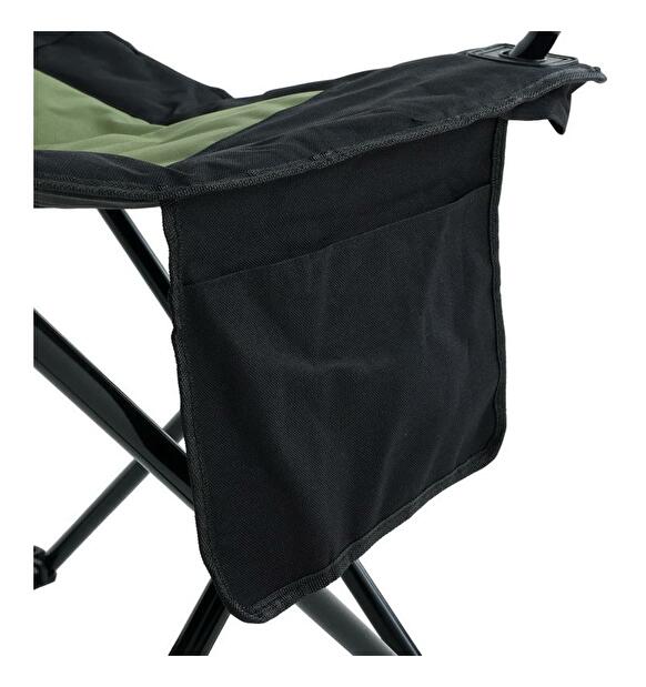 Kempingová stolička Futo (čierna + zelená)