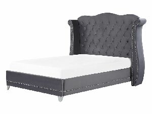 Manželská posteľ 140 cm Aidan (sivá) (s roštom)
